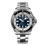 Buy Shop Breitling Superocean Automatic 44mm Blue Dial Silver Steel Strap Watch for Men - A17376211C1A1 USA Online