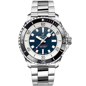 Buy Shop Breitling Superocean Automatic 44mm Blue Dial Silver Steel Strap Watch for Men - A17376211C1A1 USA Online