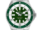Buy Shop Breitling Superocean Automatic 44mm Navy Green Dial Green Rubber Strap Watch for Men - A17376A31L1A1 USA Online