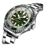 Buy Shop Breitling Superocean Automatic 44mm Navy Green Dial Green Rubber Strap Watch for Men - A17376A31L1A1 USA Online