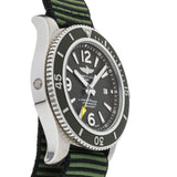 Buy Shop Breitling Superocean Automatic 44mm Outerknown Green Dial Green Nylon Strap Watch for Men - A17367A11L1W1 USA Online