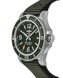 Buy Shop Breitling Superocean Automatic 44mm Outerknown Green Dial Green Nylon Strap Watch for Men - A17367A11L1W1 USA Online