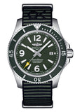 Buy Shop Breitling Superocean Automatic 44mm Outerknown Green Dial Green Nylon Strap Watch for Men - A17367A11L1W1 USA Online