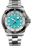 Buy Shop Breitling Superocean Automatic 44mm Turquoise Dial Silver Steel Strap Watch for Men - A17376211L2A1 USA Online