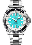 Buy Shop Breitling Superocean Automatic 44mm Turquoise Dial Silver Steel Strap Watch for Men - A17376211L2A1 USA Online