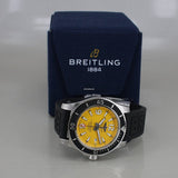 Buy Shop Breitling Superocean Automatic 44mm Yellow Dial Black Rubber Strap Watch for Men - A17367021I1S1 USA Online