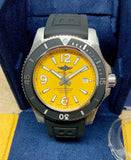 Buy Shop Breitling Superocean Automatic 44mm Yellow Dial Black Rubber Strap Watch for Men - A17367021I1S1 USA Online