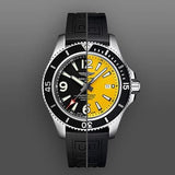 Buy Shop Breitling Superocean Automatic 44mm Yellow Dial Black Rubber Strap Watch for Men - A17367021I1S1 USA Online