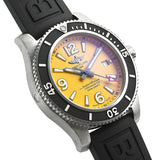Buy Shop Breitling Superocean Automatic 44mm Yellow Dial Black Rubber Strap Watch for Men - A17367021I1S1 USA Online