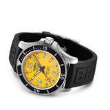 Buy Shop Breitling Superocean Automatic 44mm Yellow Dial Black Rubber Strap Watch for Men - A17367021I1S1 USA Online