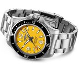 Buy Shop Breitling Superocean Automatic 44mm Yellow Dial Silver Steel Strap Watch for Men - A17375211/1A1 USA Online