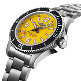 Buy Shop Breitling Superocean Automatic 44mm Yellow Dial Silver Steel Strap Watch for Men - A17375211/1A1 USA Online