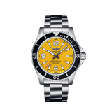Buy Shop Breitling Superocean Automatic 44mm Yellow Dial Silver Steel Strap Watch for Men - A17375211/1A1 USA Online