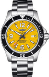 Buy Shop Breitling Superocean Automatic 44mm Yellow Dial Silver Steel Strap Watch for Men - A17375211/1A1 USA Online