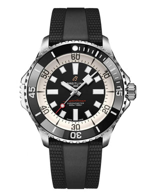 Buy Shop Breitling Superocean Automatic 46 Black Dial Black Rubber Strap Watch for Men - A17378211B1S1 USA Online