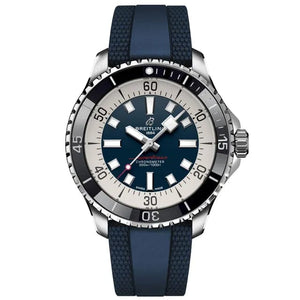 Buy Shop Breitling Superocean Automatic 46 Blue Dial Blue Rubber Strap Watch for Men - A17378E71C1S1 USA Online