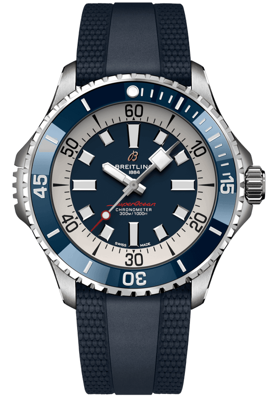 Buy Shop Breitling Superocean Automatic 46 Blue Dial Blue Rubber Strap Watch for Men - A17378E71C1S1 USA Online