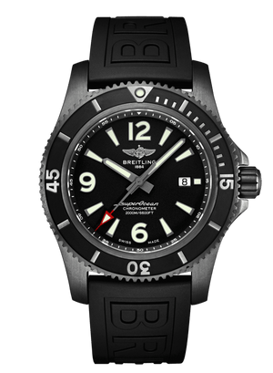 Buy Shop Breitling Superocean Automatic 46mm Black Dial Black Rubber Strap Watch for Men - M17368B71B1S1 USA Online