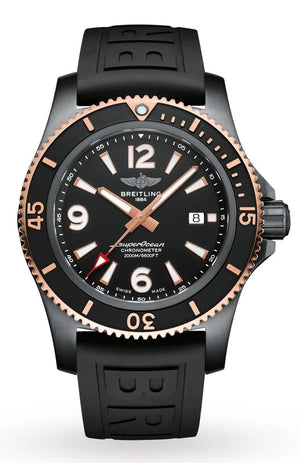 Buy Shop Breitling Superocean Automatic 46mm Black Dial Black Rubber Strap Watch for Men - U17368221B1S1 USA Online
