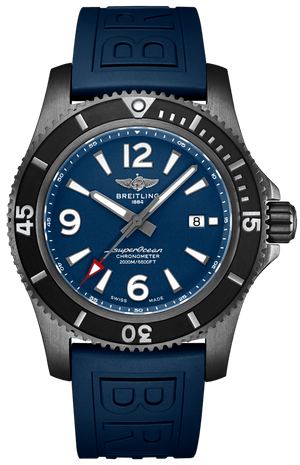 Buy Shop Breitling Superocean Automatic 46mm Blue Dial Blue Rubber Strap Watch for Men - M17368D71C1S1 USA Online