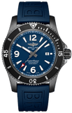 Buy Shop Breitling Superocean Automatic 46mm Blue Dial Blue Rubber Strap Watch for Men - M17368D71C1S1 USA Online