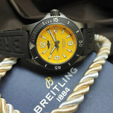 Buy Shop Breitling Superocean Automatic 46mm Yellow Dial Black Rubber Strap Watch for Men - M17368D71I1S1 USA Online