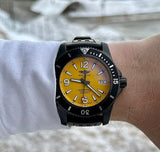 Buy Shop Breitling Superocean Automatic 46mm Yellow Dial Black Rubber Strap Watch for Men - M17368D71I1S1 USA Online