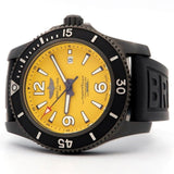 Buy Shop Breitling Superocean Automatic 46mm Yellow Dial Black Rubber Strap Watch for Men - M17368D71I1S1 USA Online