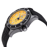 Buy Shop Breitling Superocean Automatic 46mm Yellow Dial Black Rubber Strap Watch for Men - M17368D71I1S1 USA Online