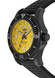 Buy Shop Breitling Superocean Automatic 46mm Yellow Dial Black Rubber Strap Watch for Men - M17368D71I1S1 USA Online
