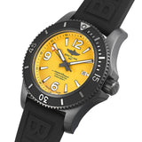 Buy Shop Breitling Superocean Automatic 46mm Yellow Dial Black Rubber Strap Watch for Men - M17368D71I1S1 USA Online