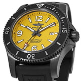 Buy Shop Breitling Superocean Automatic 46mm Yellow Dial Black Rubber Strap Watch for Men - M17368D71I1S1 USA Online