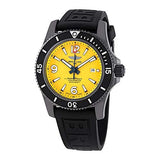 Buy Shop Breitling Superocean Automatic 46mm Yellow Dial Black Rubber Strap Watch for Men - M17368D71I1S1 USA Online