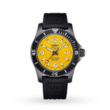 Buy Shop Breitling Superocean Automatic 46mm Yellow Dial Black Rubber Strap Watch for Men - M17368D71I1S1 USA Online