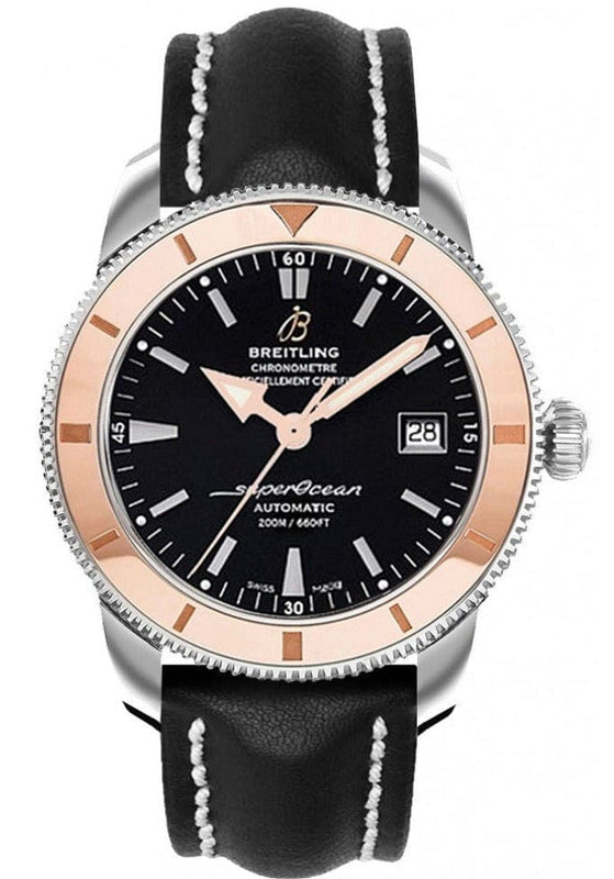 Buy Shop Breitling Superocean Heritage 42mm Black Dial Black Leather Men's Watch - U1732112-B USA Online