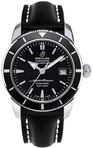Buy Shop Breitling Superocean Heritage 42mm Black Leather Strap Mens Watch - A1732124 USA Online