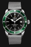 Buy Shop Breitling Superocean Heritage 42mm Chronograph Green Bezel Mens Watch - A1732136 USA Online