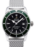 Buy Shop Breitling Superocean Heritage 42mm Chronograph Green Bezel Mens Watch - A1732136 USA Online