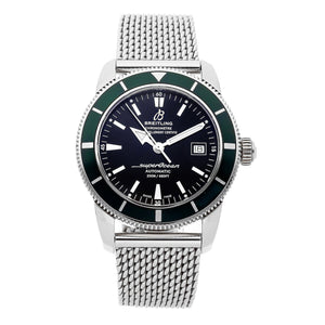 Buy Shop Breitling Superocean Heritage 42mm Chronograph Green Bezel Mens Watch - A1732136 USA Online