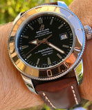 Buy Shop Breitling Superocean Heritage 42mm Rose Gold Chronometer Black Dial Brown Leather Strap Mens Watch - U1732112 USA Online