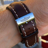 Buy Shop Breitling Superocean Heritage 42mm Rose Gold Chronometer Black Dial Brown Leather Strap Mens Watch - U1732112 USA Online