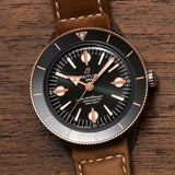 Buy Shop Breitling Superocean Heritage '57 Black Dial Brown Leather Strap Watch for Men - U10370121B1X1 USA Online