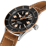 Buy Shop Breitling Superocean Heritage '57 Black Dial Brown Leather Strap Watch for Men - U10370121B1X1 USA Online