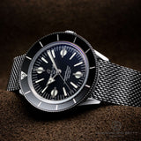 Buy Shop Breitling Superocean Heritage '57 Black Dial Silver Mesh Bracelet Watch for Men - A10370121B1A1 USA Online