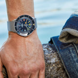 Buy Shop Breitling Superocean Heritage '57 Black Dial Silver Mesh Bracelet Watch for Men - A103701A1B1A1 USA Online