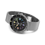 Buy Shop Breitling Superocean Heritage '57 Black Dial Silver Mesh Bracelet Watch for Men - A103701A1B1A1 USA Online