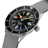 Buy Shop Breitling Superocean Heritage '57 Black Dial Silver Mesh Bracelet Watch for Men - A103701A1B1A1 USA Online