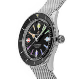 Buy Shop Breitling Superocean Heritage '57 Black Dial Silver Mesh Bracelet Watch for Men - A103701A1B1A1 USA Online