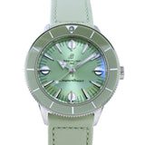 Buy Shop Breitling Superocean Heritage '57 Pastel Paradise Green Dial Green Leather Strap Watch for Women - A10340361L1X1 USA Online