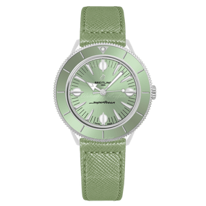 Buy Shop Breitling Superocean Heritage '57 Pastel Paradise Green Dial Green Leather Strap Watch for Women - A10340361L1X1 USA Online